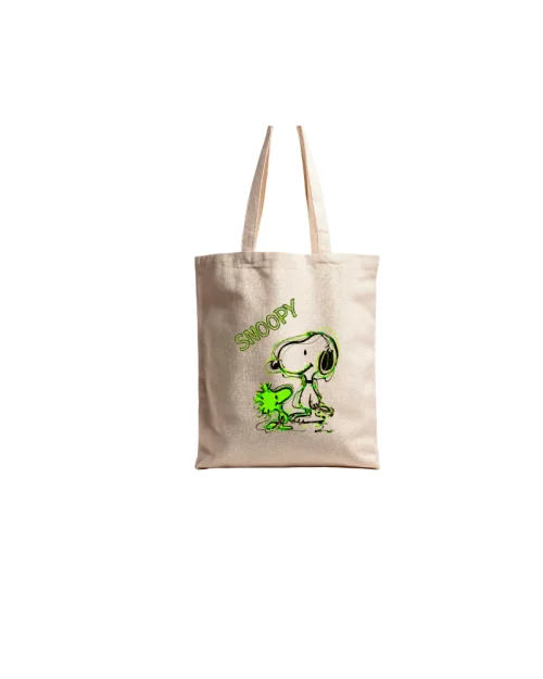 Bolsa Tela Asa Snoopy blanca