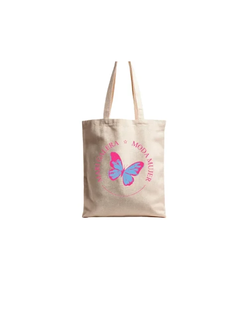 Bolsa Tela Asa Moda Mujer Blanca