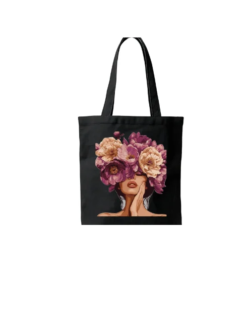 Bolsa Tela Asa Mujer Flores